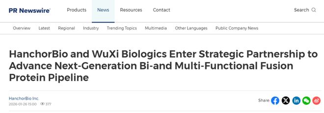 重磅！药明生物与汉康生技达成战略合作(图1)