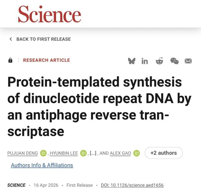 颠覆百年中心法则？Science：细菌可以利用蛋白质合成DNA(图1)
