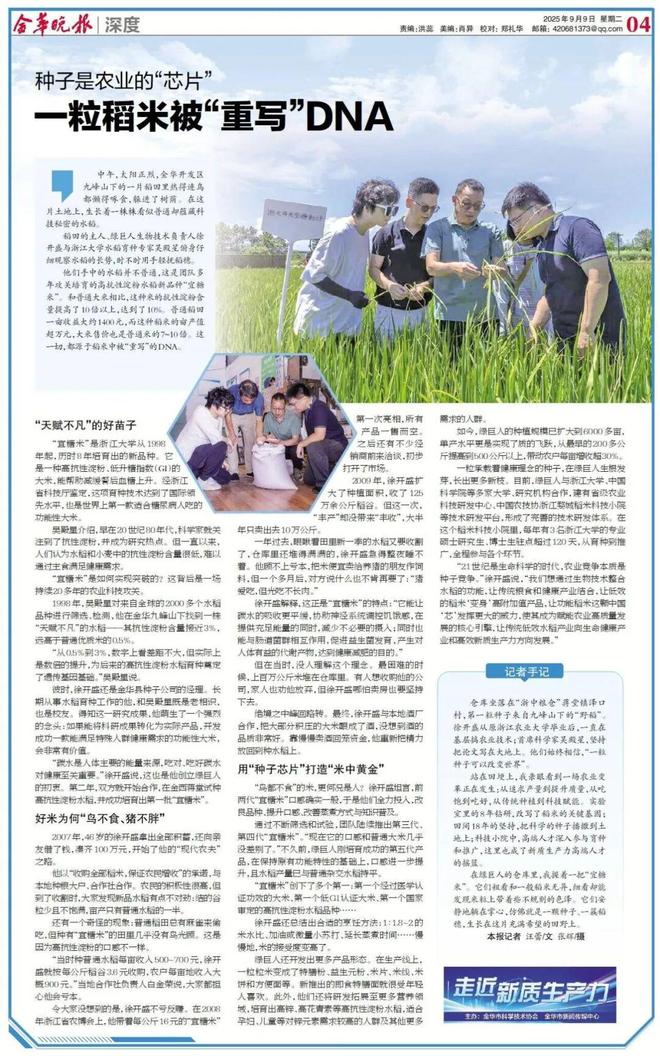 【走近新质生产力】种子是农业的“芯片”一粒稻米被“重写”DNA(图3)